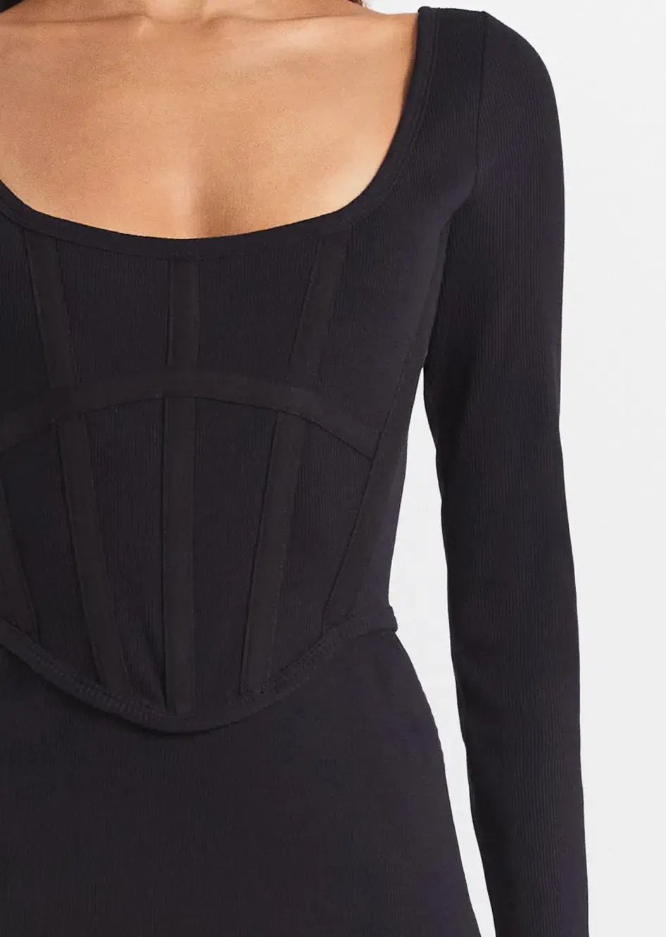 Dion Lee Rib Corset Mini Dress Black Size 6 photo 3