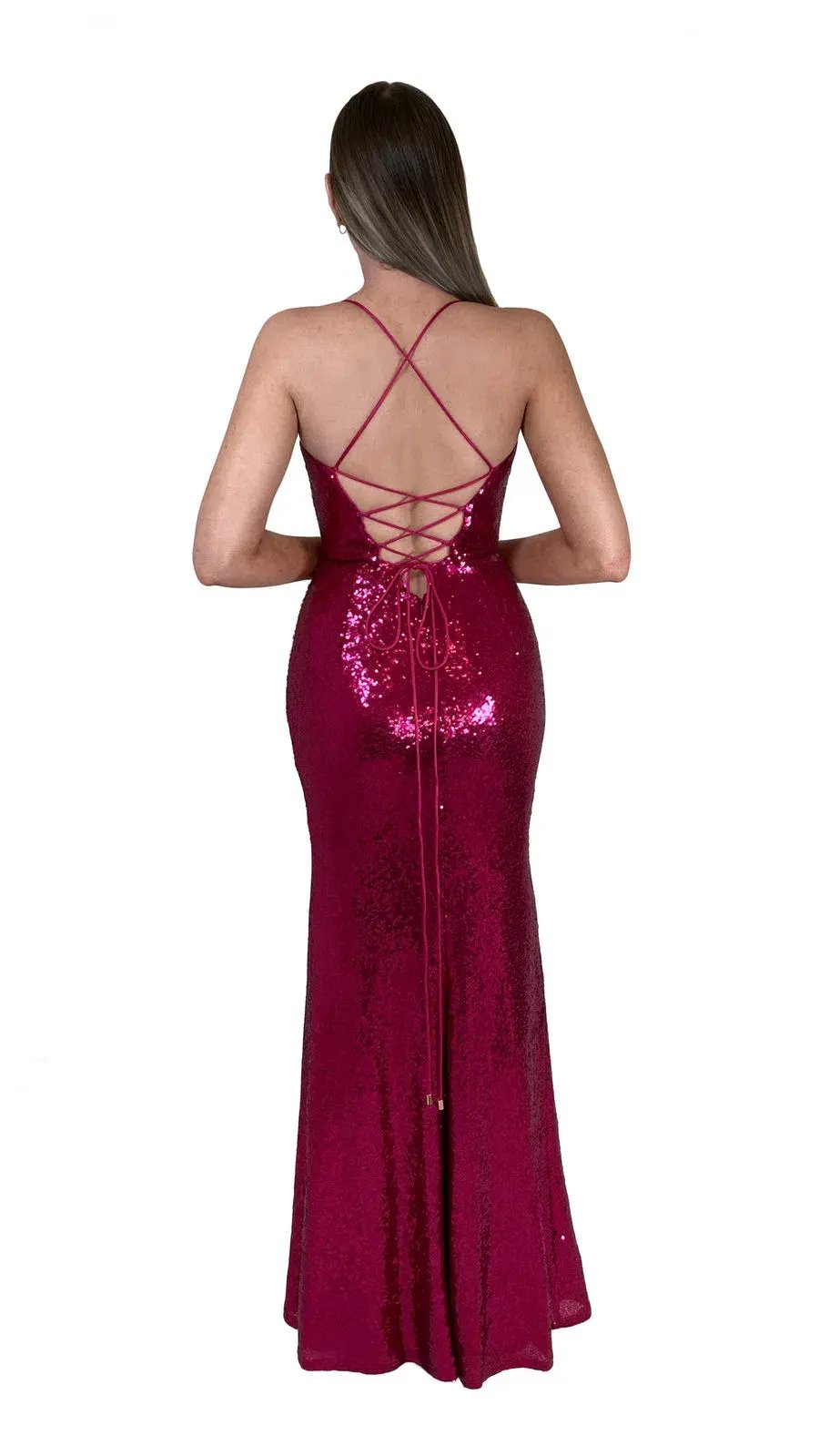 Bariano Alexandrite Maxi Dress Pink Size 8 photo 3