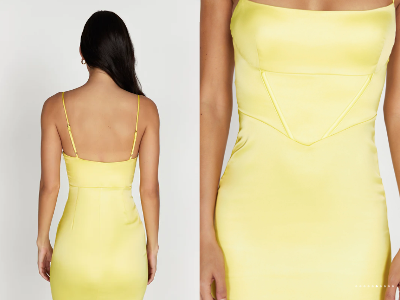MESHKI DESIRIE Corset Maxi Dress – Lemon photo 3