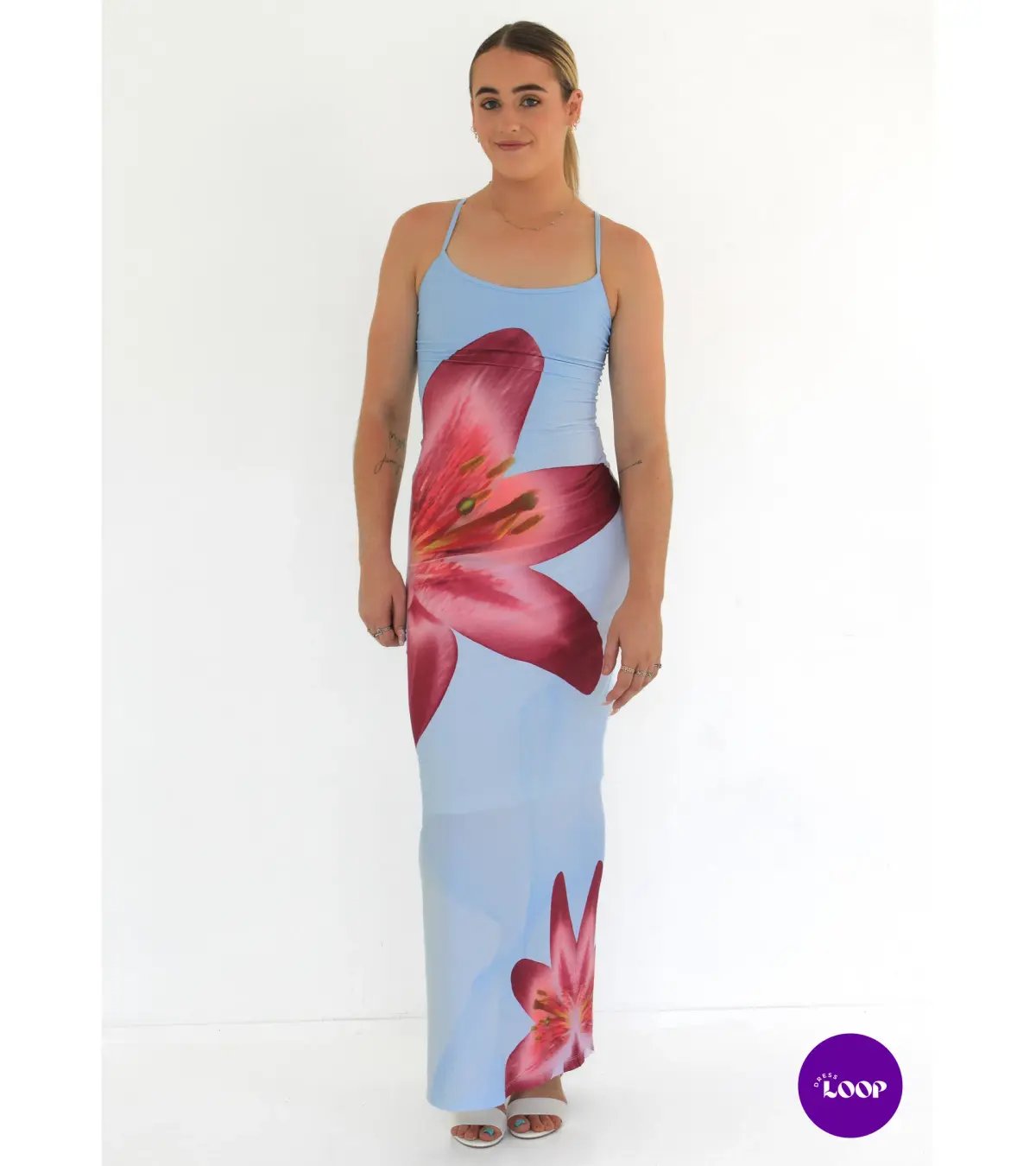With Harper Lu Slip Dress Sky Lily Floral Size S/AU 8 photo 2