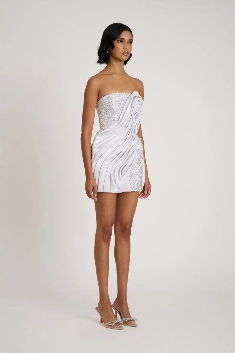 Eliya The Label Naya Mini Dress Silver Size XS / AU 6 photo 3