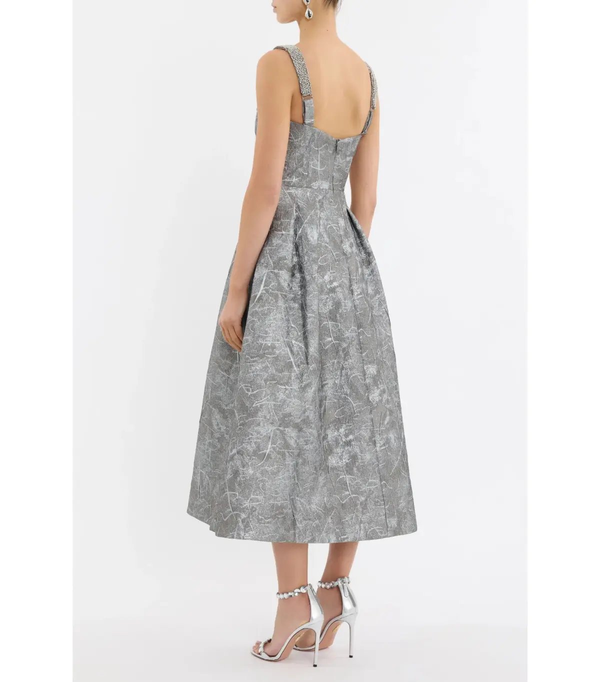 Rebecca Vallance Sterling Midi Dress Grey Size AU 12 photo 2