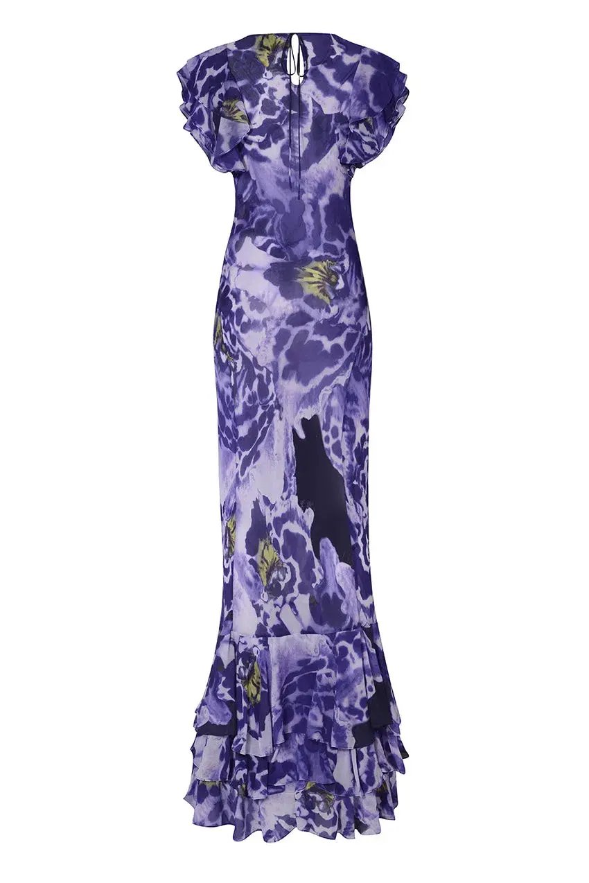 Rat & Boa Lucille Maxi Dress Purple Floral Size XS / Au 6 photo 5