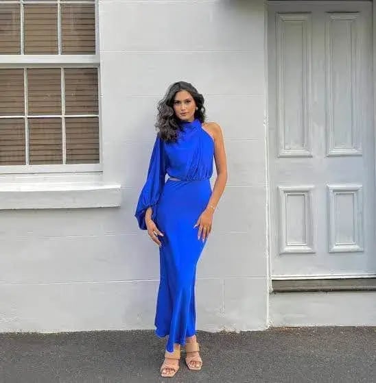 Sheike Olivia Maxi Dress Cobalt Blue Size 10 photo 8