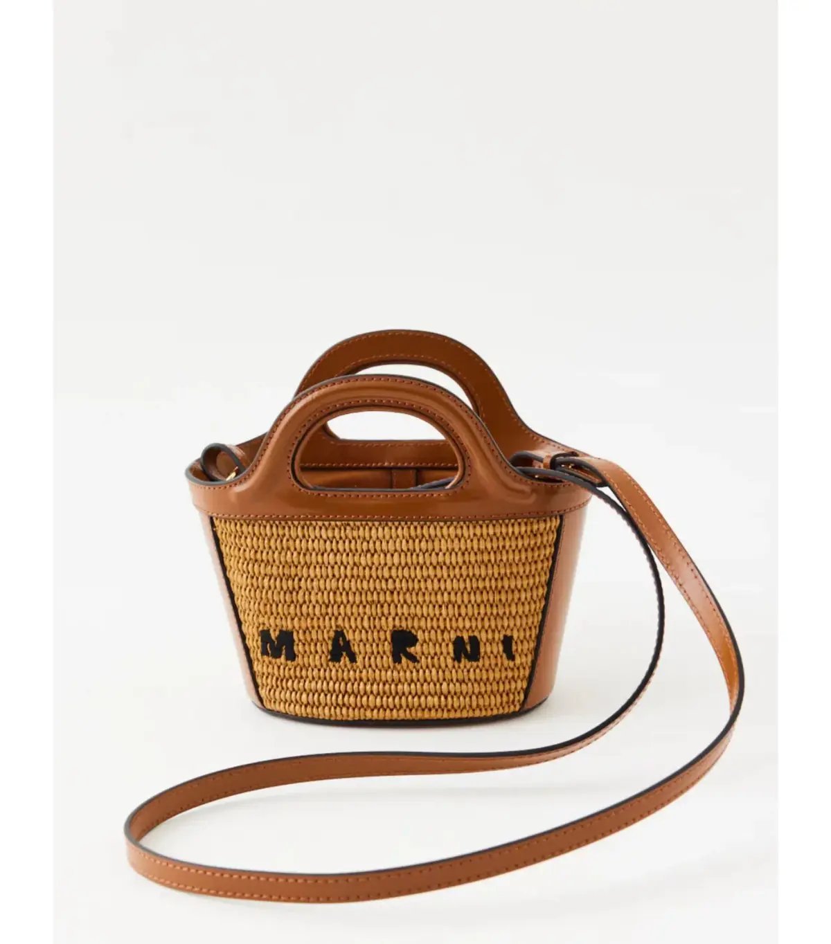 Marni Micro Tropicalia Logo Bag in Raw Sienna photo 3
