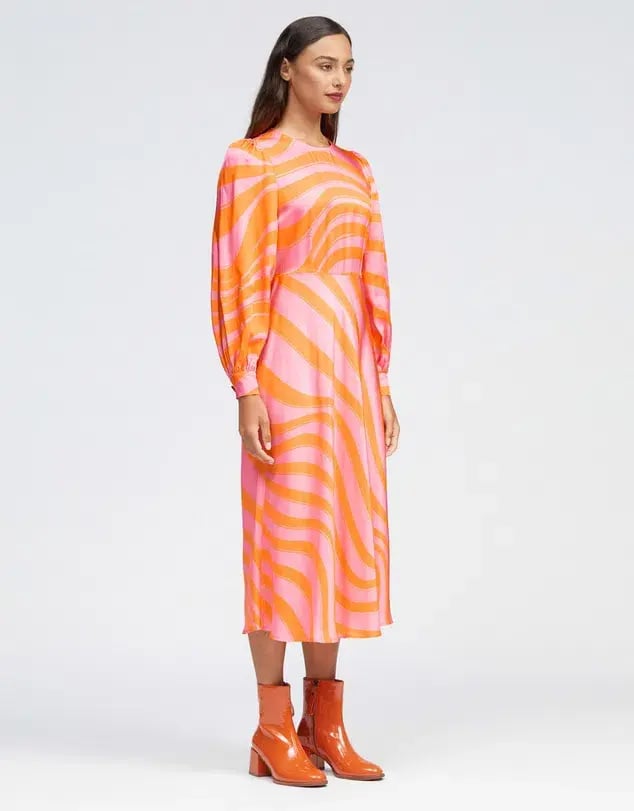 Bul Peregrine Midi Dress Orange Multi Size 8 photo 2