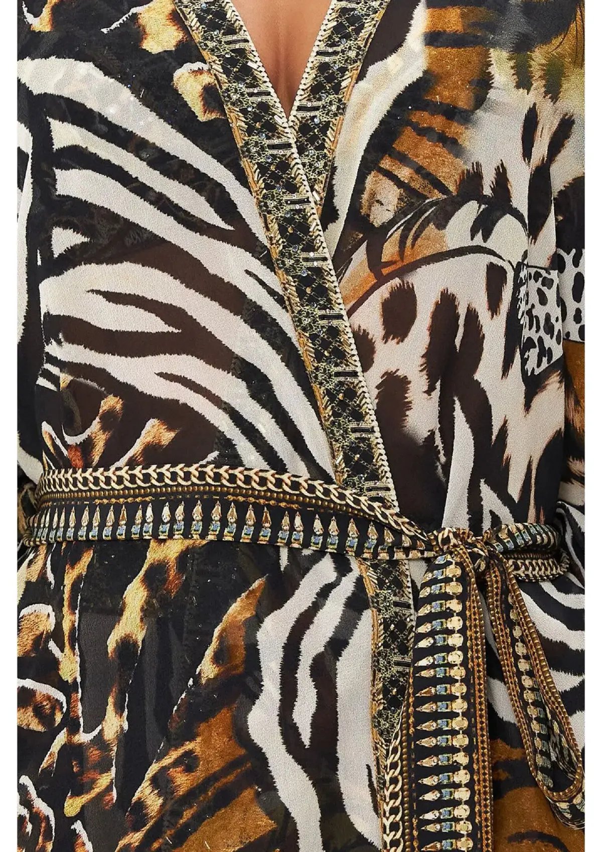 Camilla What's New Pussycat High Low Layer With Tie Multi Size M/ AU 12 photo 3
