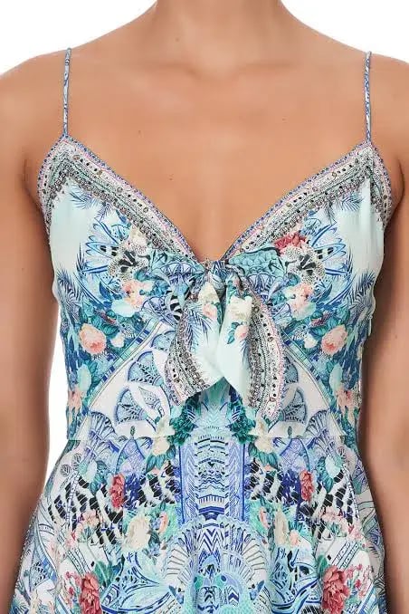 Camilla  Wings Of Luxor  Short Dress With Tie Front Print Size 8 photo 2