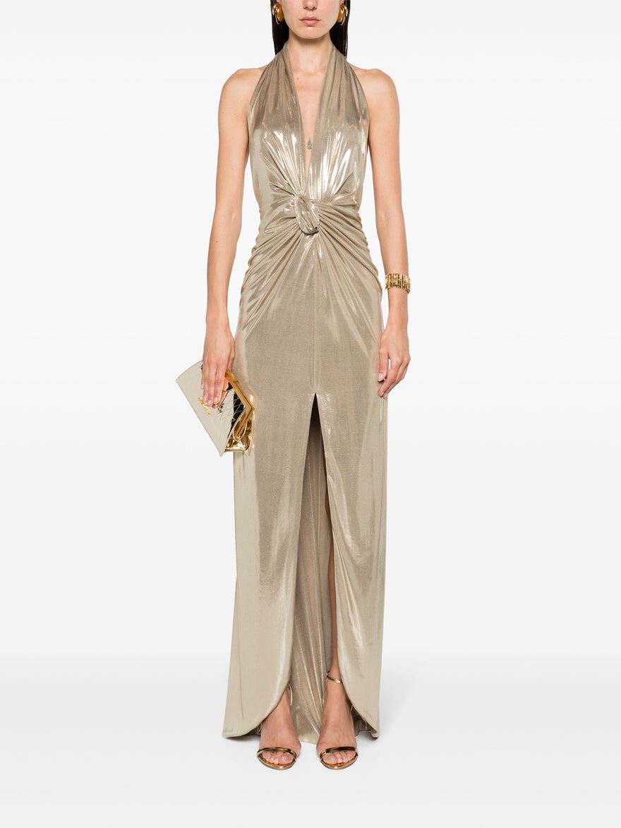 NISSA Backless High-Shine Maxi Dress photo 4