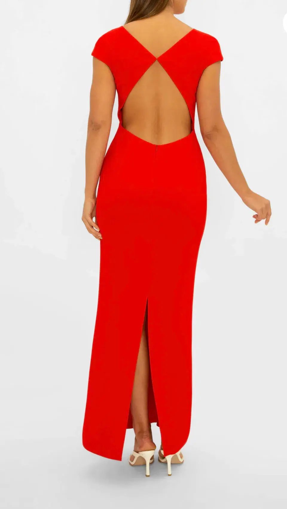 Carla Zampatti Bareback Beauty Gown Red Size 10 photo 4