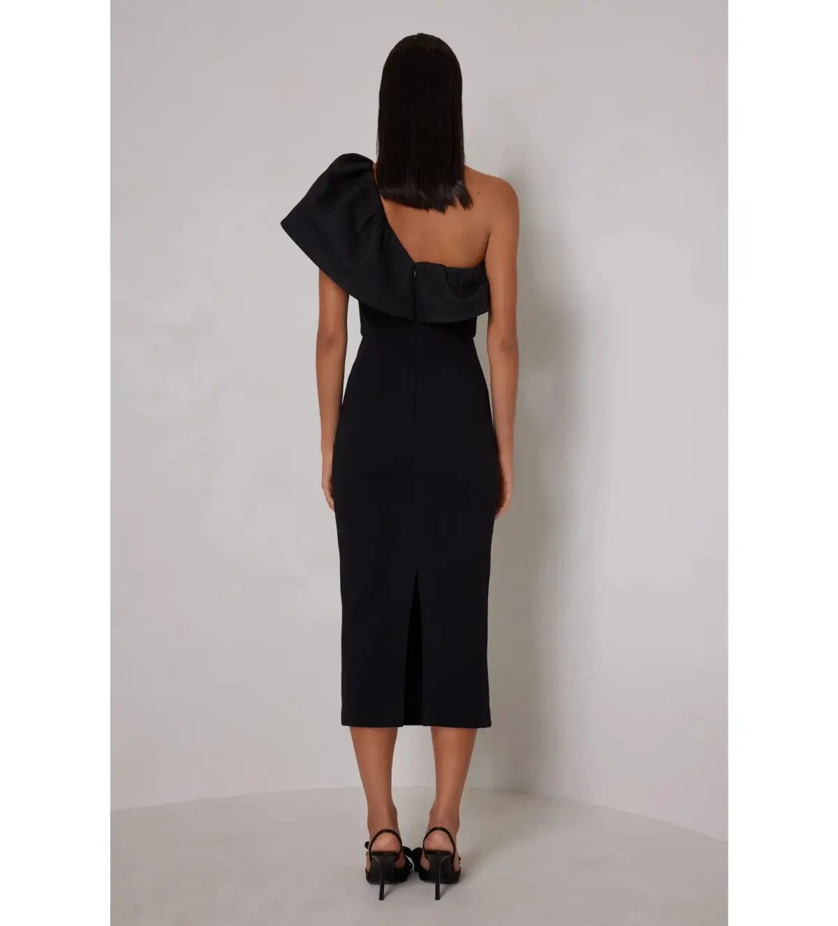 Elle Zeitoune Sharleene Midi Dress Black Size AU 16 photo 3