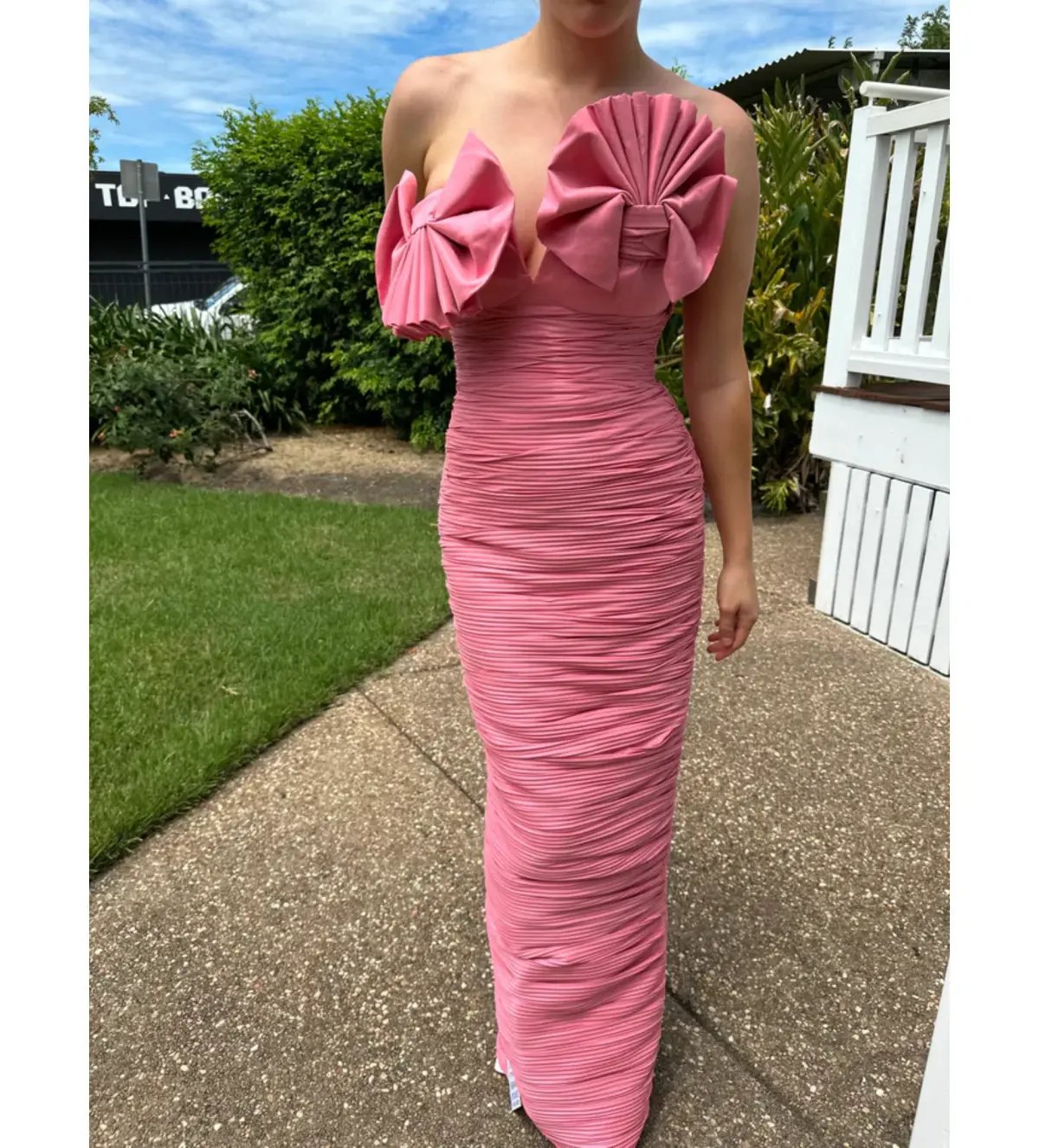 Rachel Gilbert Jensen Maxi Gown Peony Size 3/AU 12 photo 2