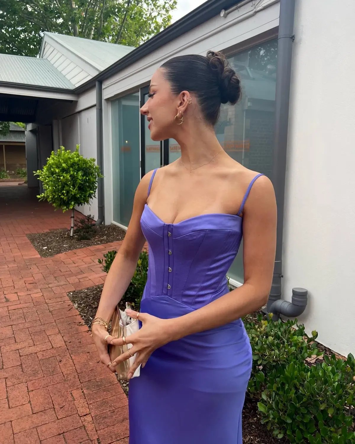 House Of CB Imogen Midi Dress Periwinkle Purple Size S / AU 8 photo 5