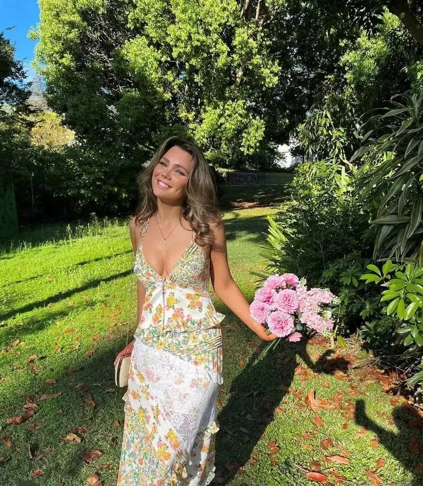 For Love and Lemons Rosalyn Maxi Dress Floral Size M / Au 10 photo 3