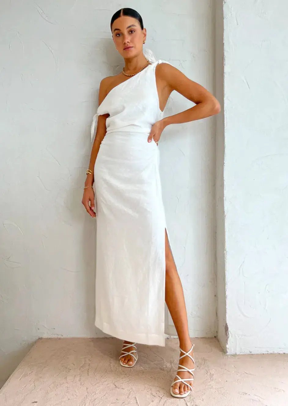 Sir the Label Bettina Off Shoulder Dress Ivory Size 12 photo 4