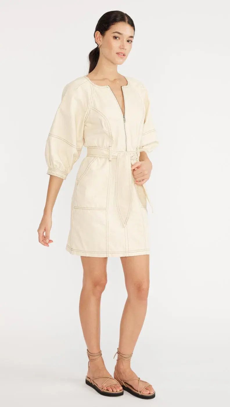 Staple the Label Aston Denim Dress Cream Size 8 photo 2