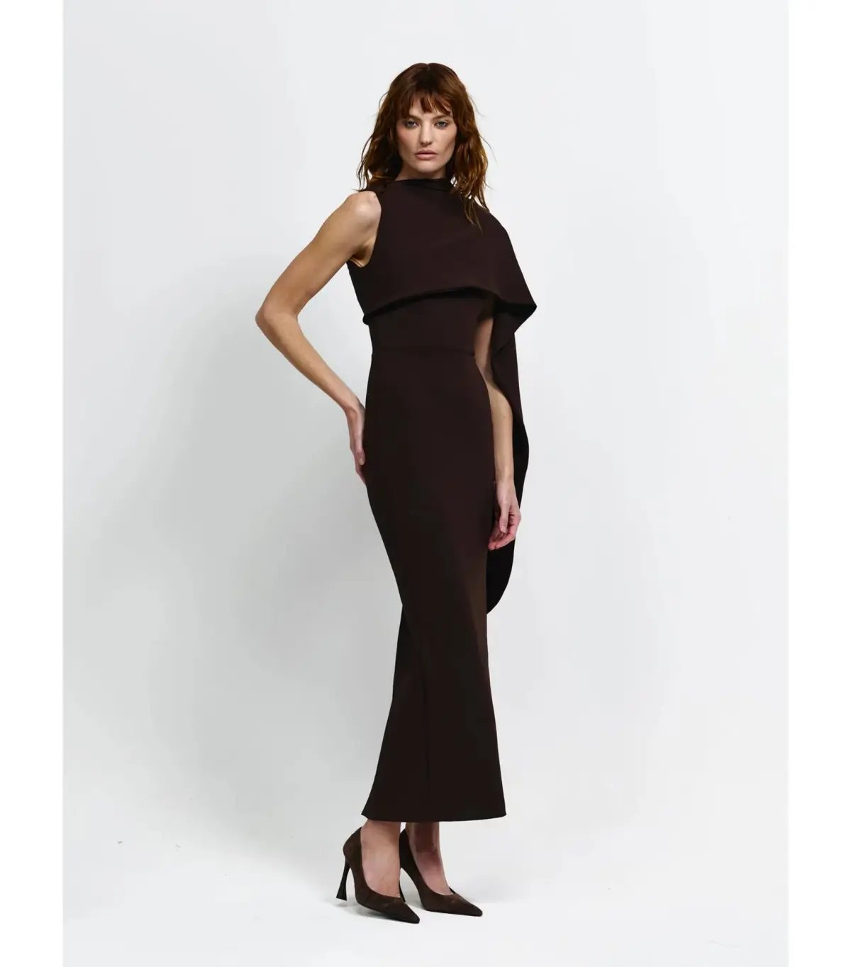 Effie Kats Romi Dress Chocolate Brown Size 10 photo 3