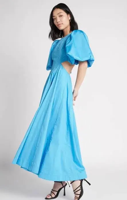 Aje Fallingwater Cut Out Midi Dress Size 14 photo 3