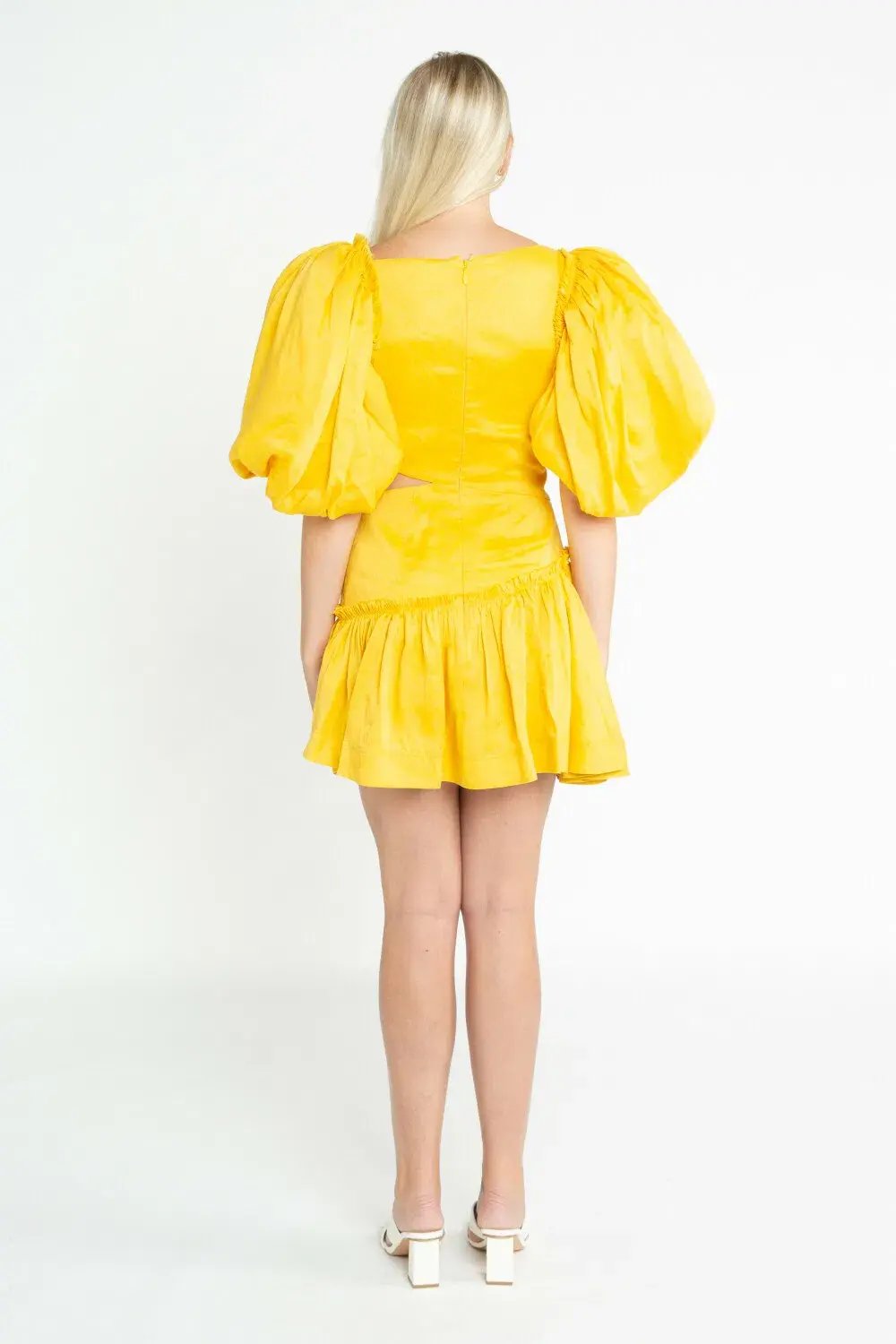 Aje Chateu Mini Dress in Sunshine Size 6 photo 4
