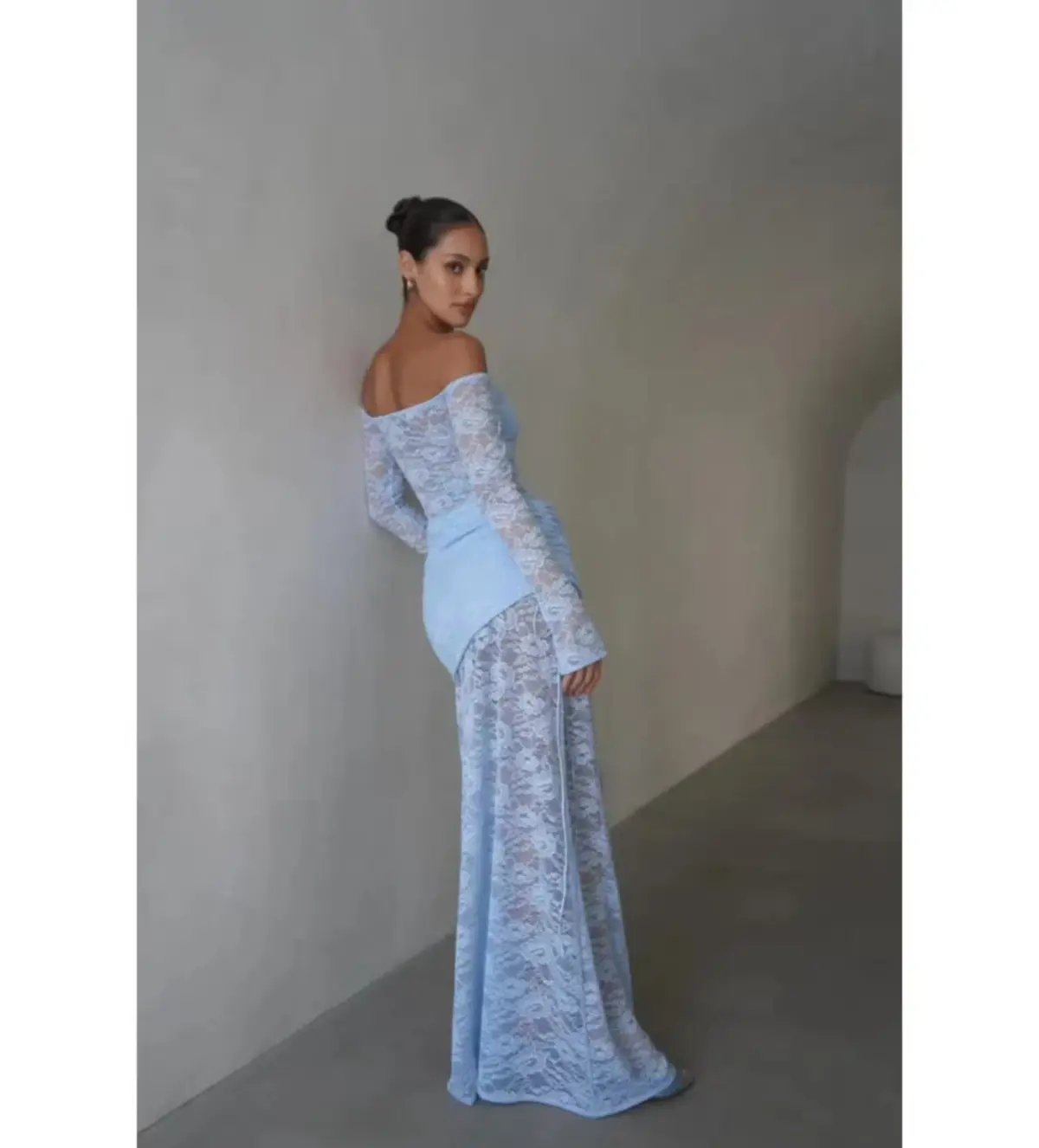 Deconduarte Christiana Maxi Dress in Powder Blue Size AU 6 photo 3