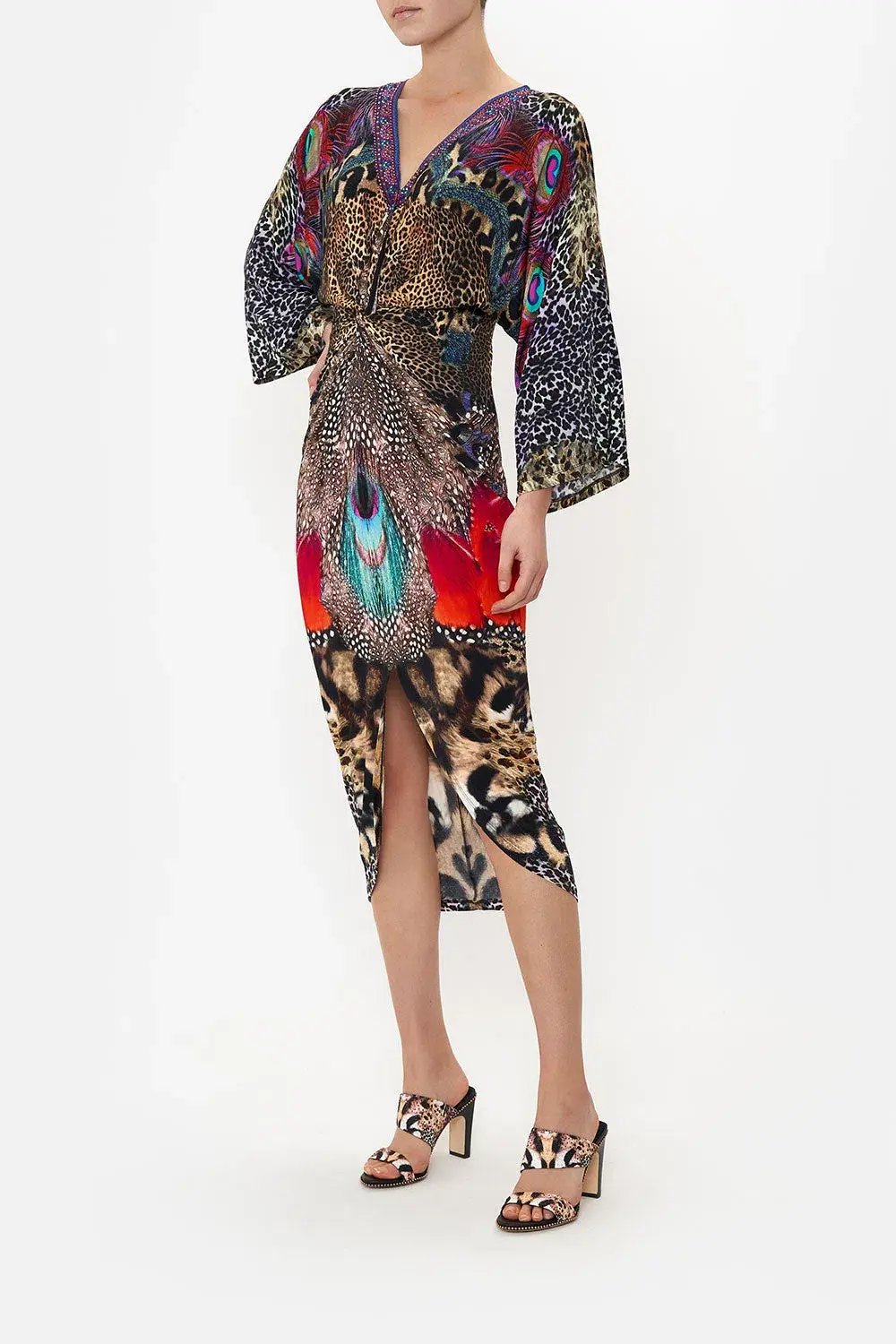 Camilla Xanadu Rising Long Split Front Twist Dress Print XXXL photo 2
