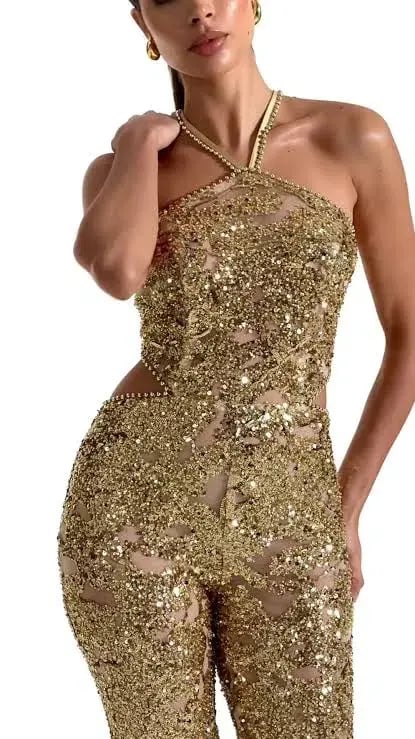 Nadine Merabi Hallie Jumpsuit Gold Size XS / AU 6 photo 5