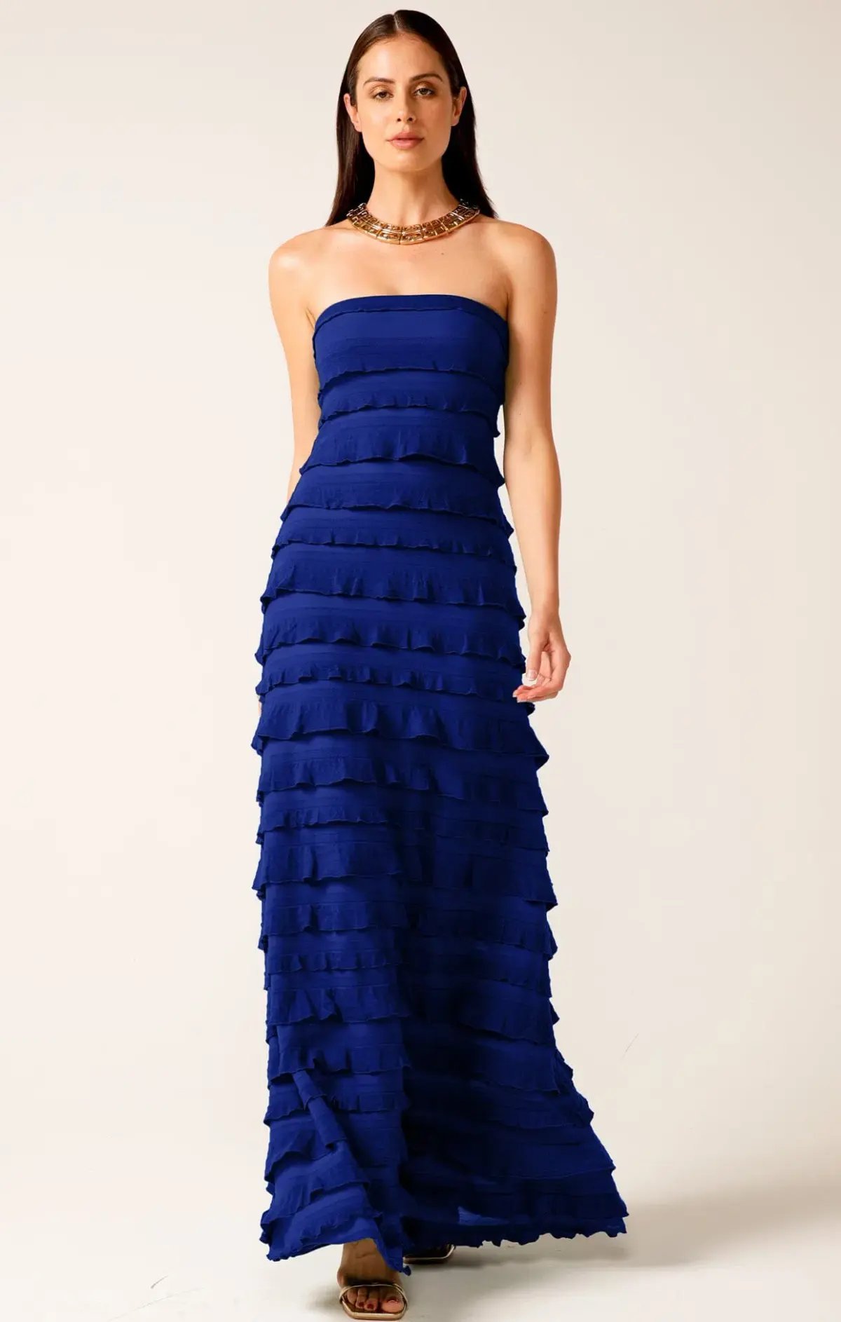 Sacha Drake Maddison Maxi Dress Sapphire Size 10 photo 2