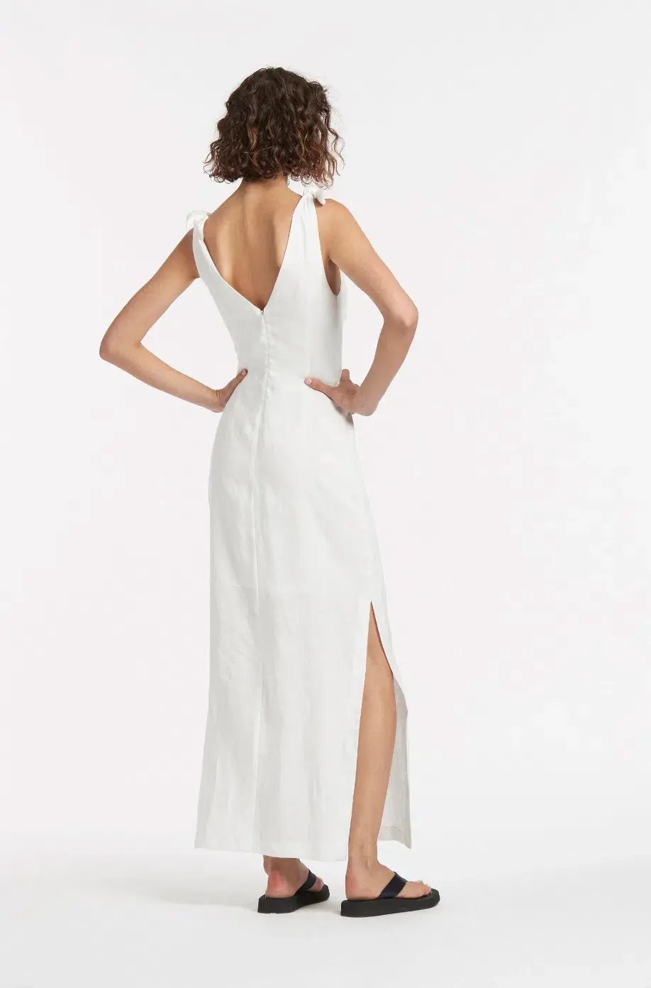 Sir The Label Alexandre Tie Midi Dress Ivory Size 0 / Au 6 photo 3