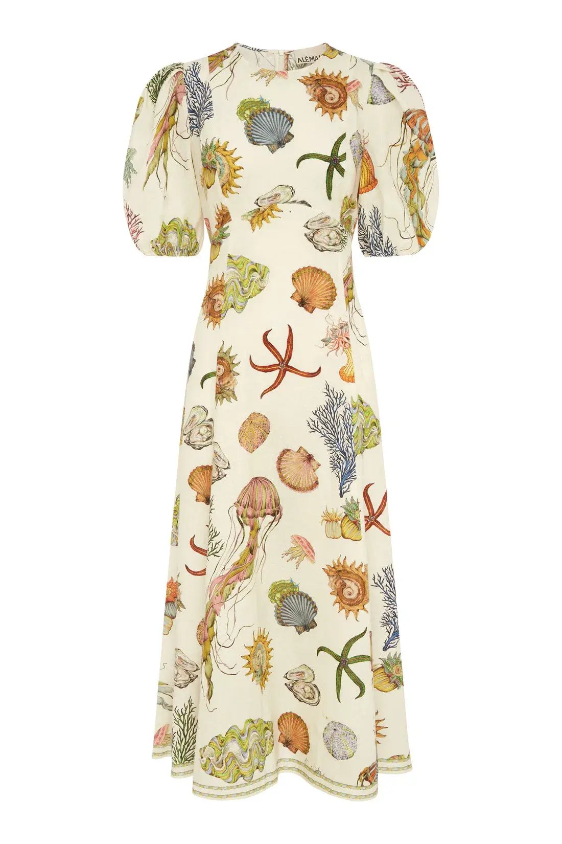 Alemais Sea Midi Dress Cream Size 16 photo 5