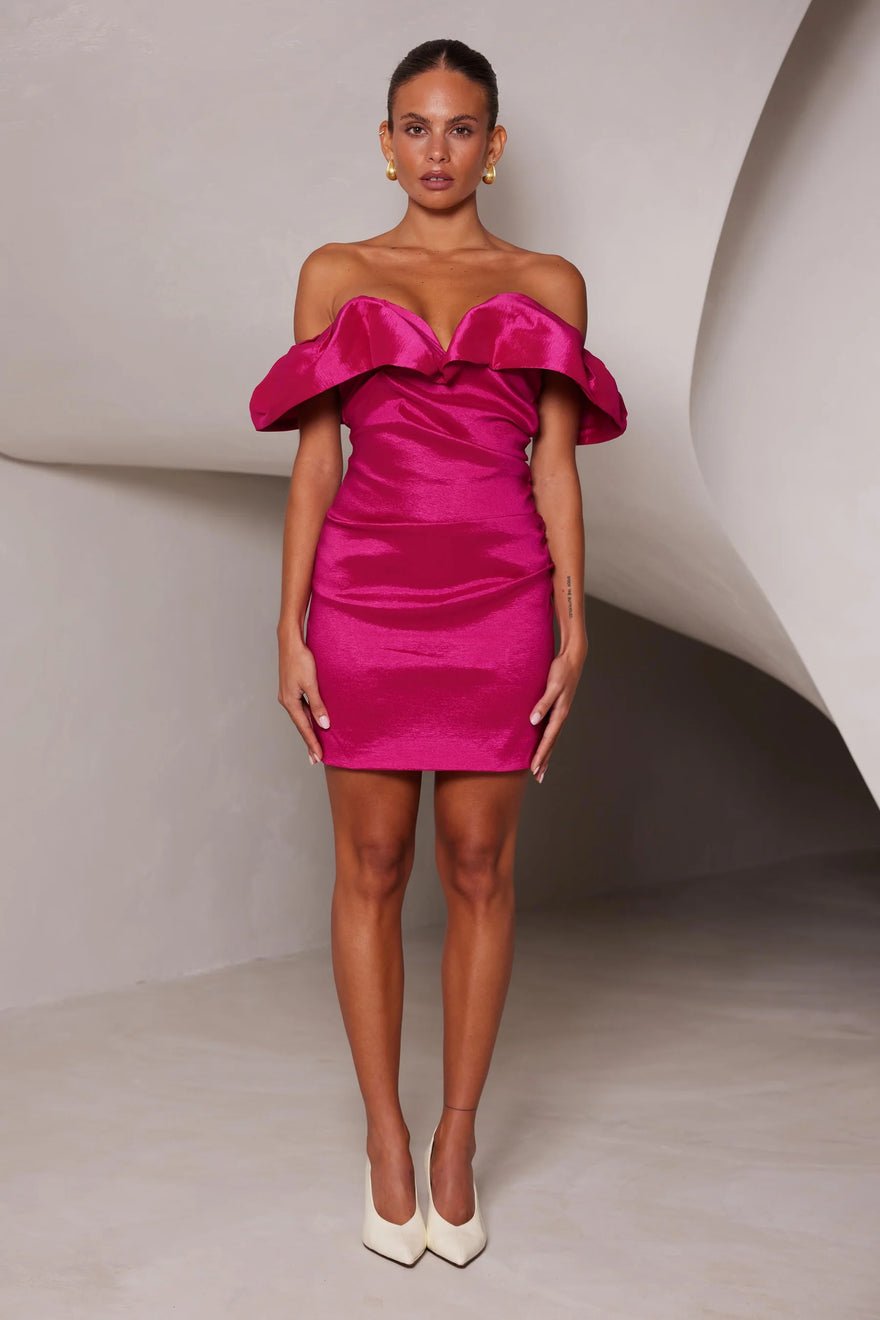 Elle Zeitoune Avi Dress - Raspberry photo 4