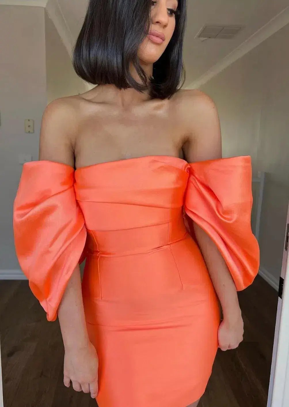Solace London The Elina Mini Dress Coral Size 10 photo 5