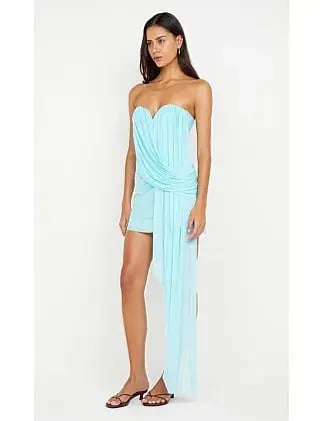 Bec Bridge DANKA STRAPLESS MINI DRESS Turquoise Size 8 photo 3