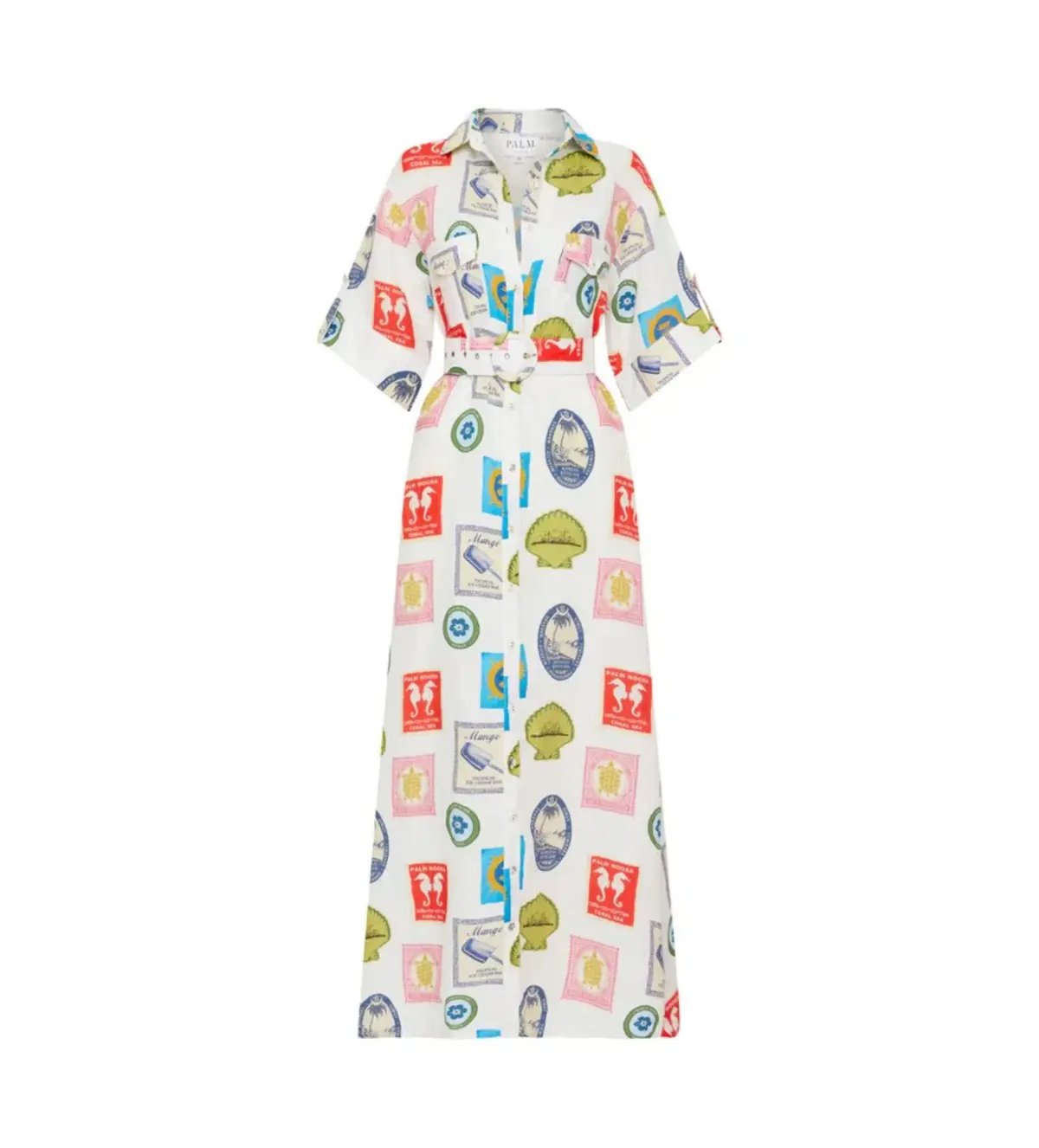 Palm Noosa Memento Maxi Dress Holiday Stamp Size AU 6 photo 6