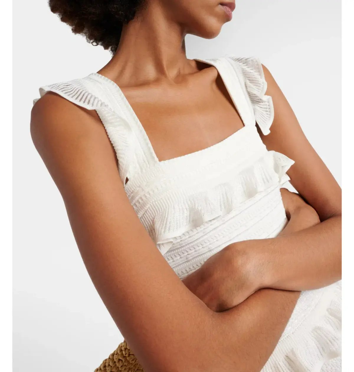 Zimmermann Natura Ruffle Dress in Parchment Size 0 / AU 8 photo 3