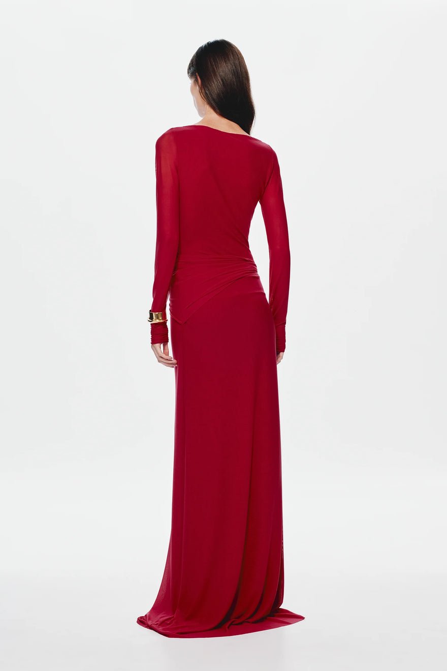 Misha Collection Irina Long Sleeve Dress - Cherry photo 2