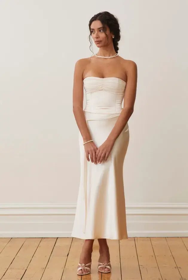 Arcina Ori Blair Bustier And Skirt Set Cream Size AU 10 photo 4