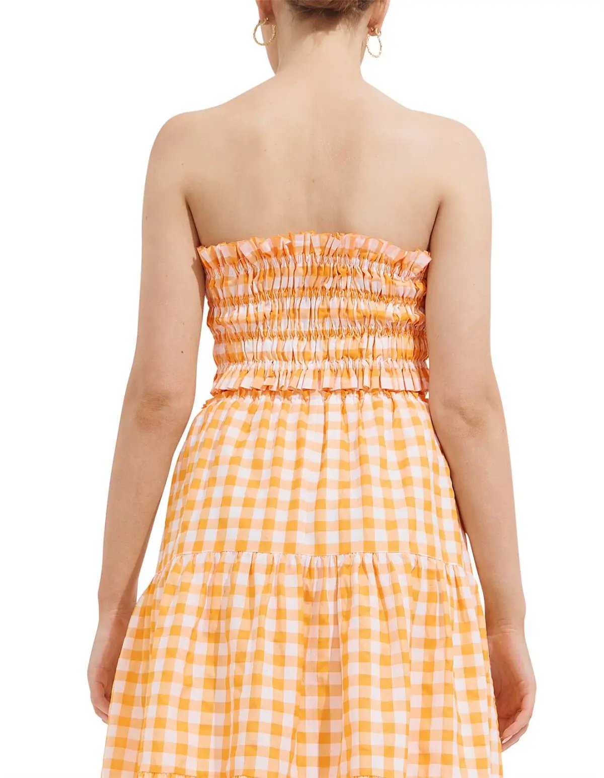 Steele Paradise Crop and Erika Skirt Set Papaya Check Print Size 10 photo 3