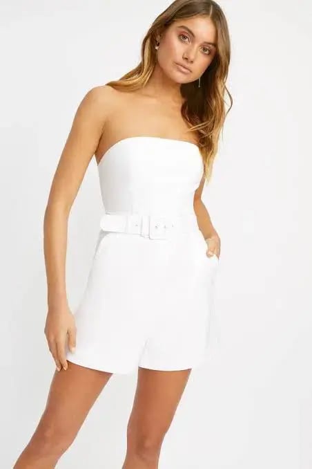 Kookai Kirsty Playsuit White Size 8 photo 2