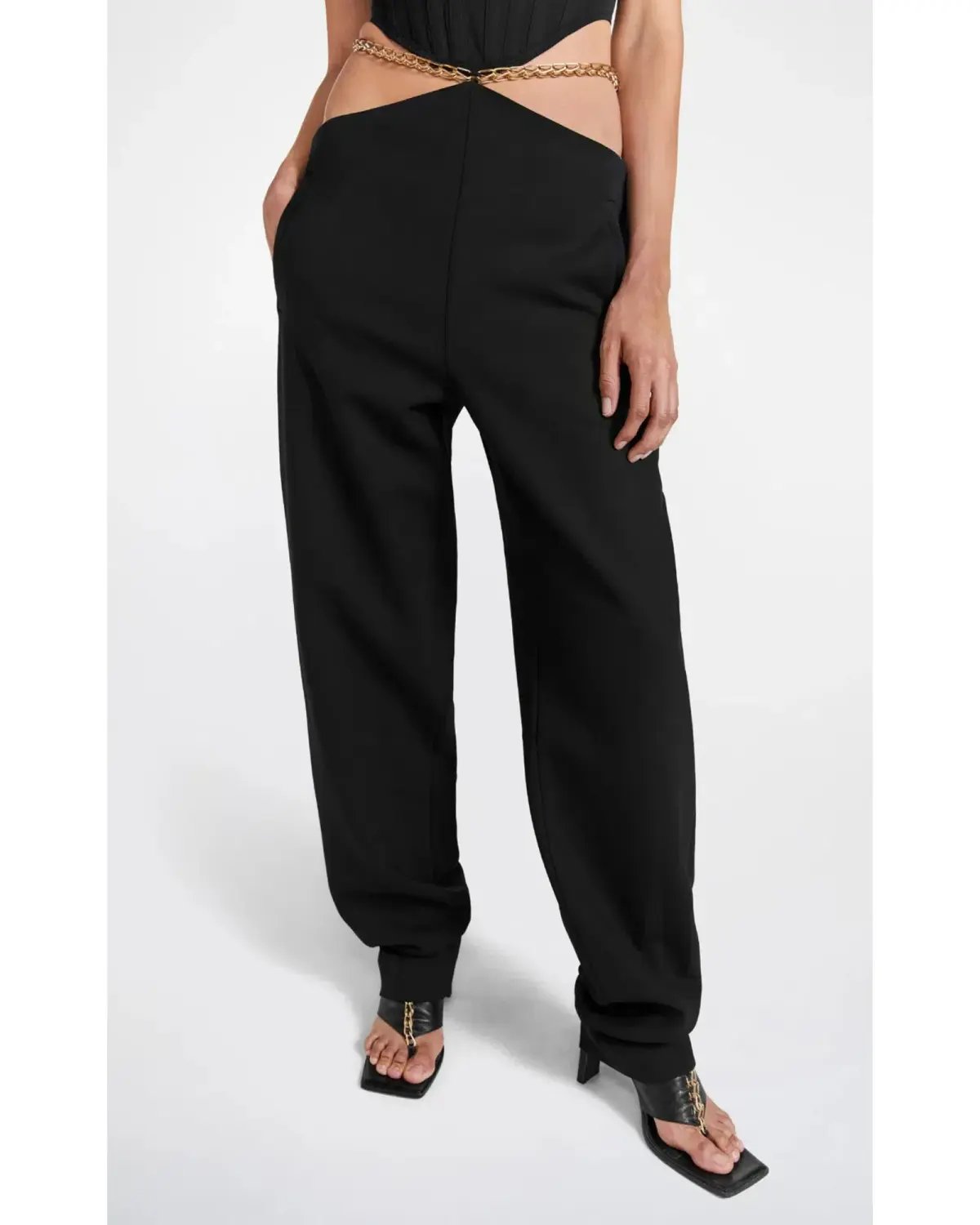 Dion Lee Chain Suspend Pant Black Size AU 6 photo 3