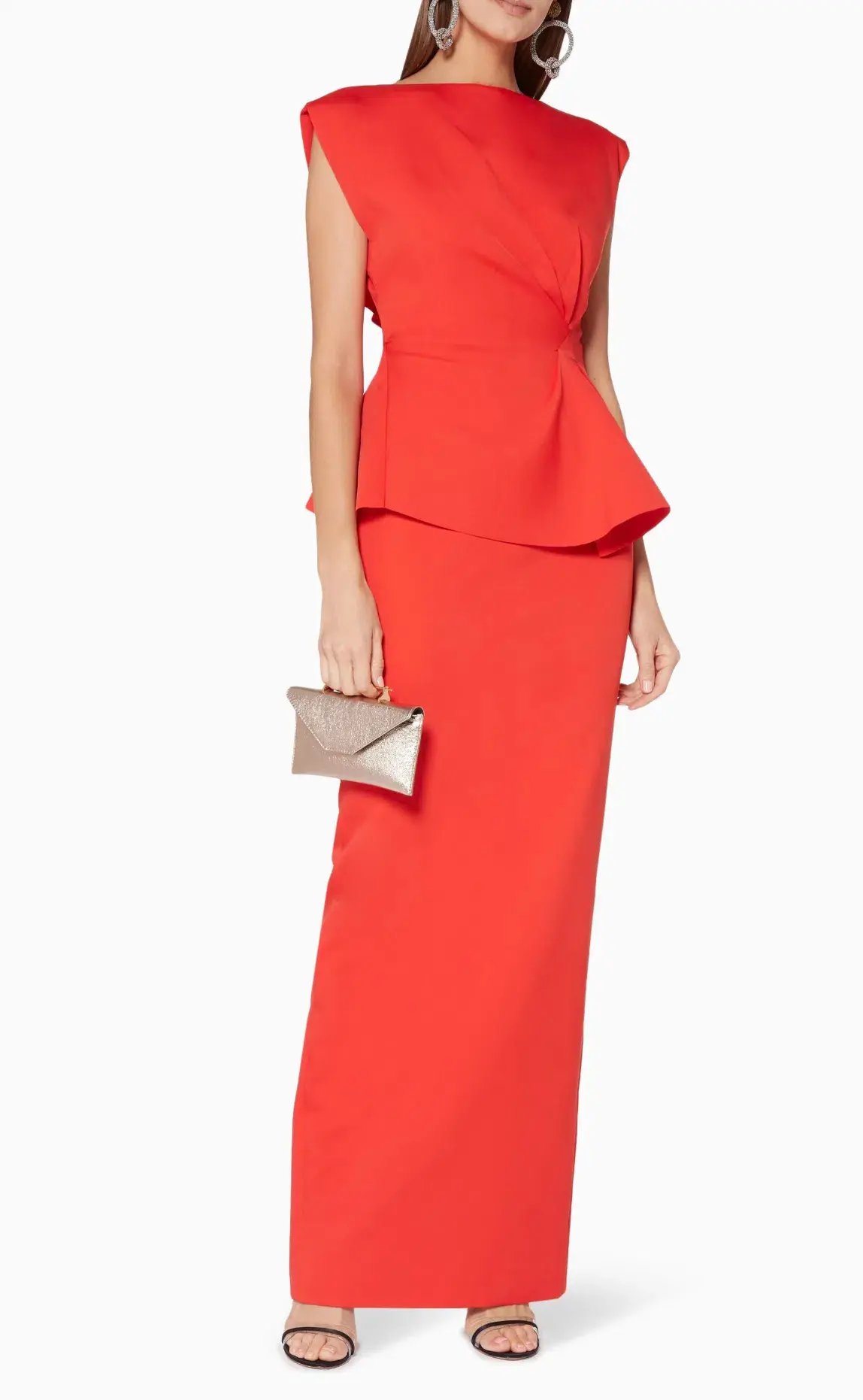 Rachel Gilbert Adelaide Gown Tangerine Size 8 photo 2