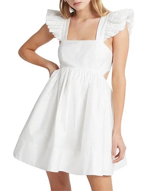 Aje Midsummer Mini Dress White Size 6 photo 2