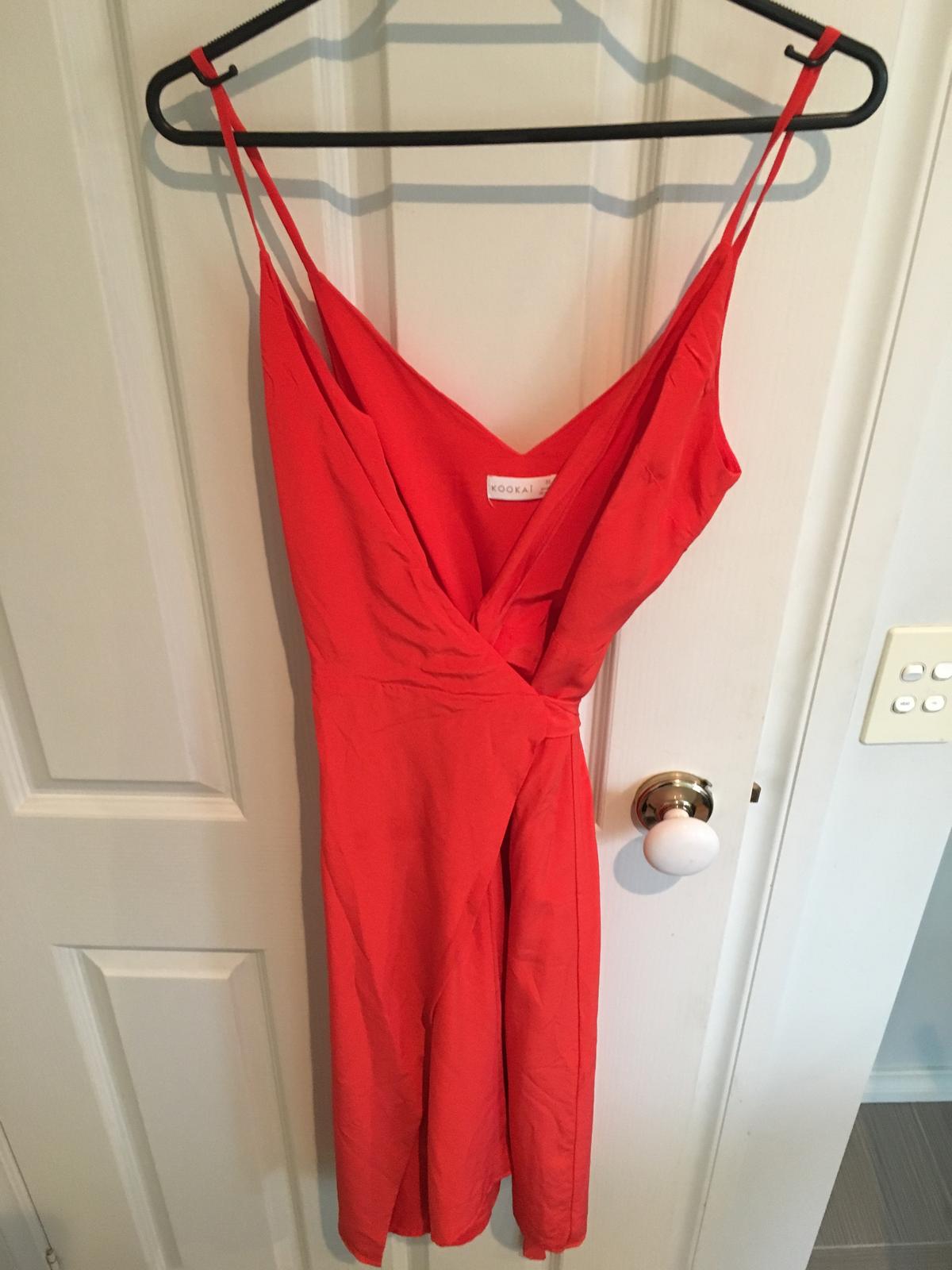 Kookai Wrap Dress - Blood Orange photo 2