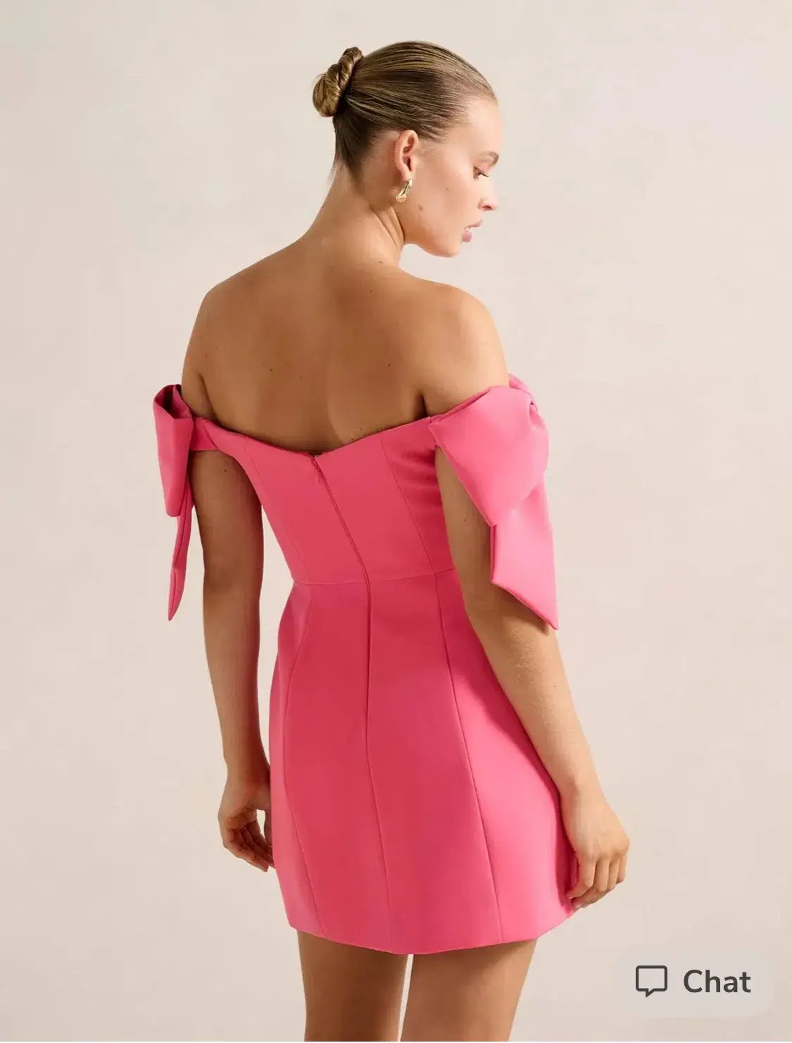 Forever New - Adalyn Mini Bow Dress Hot Pink Size 12 photo 2