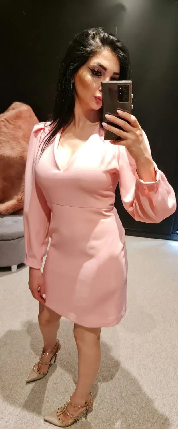 Sandro Long Sleeve Mini Dress Pink Size 6 photo 5