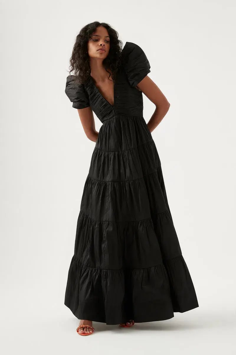 Aje Statuesque Tiered Gown Black Size 12 photo 2