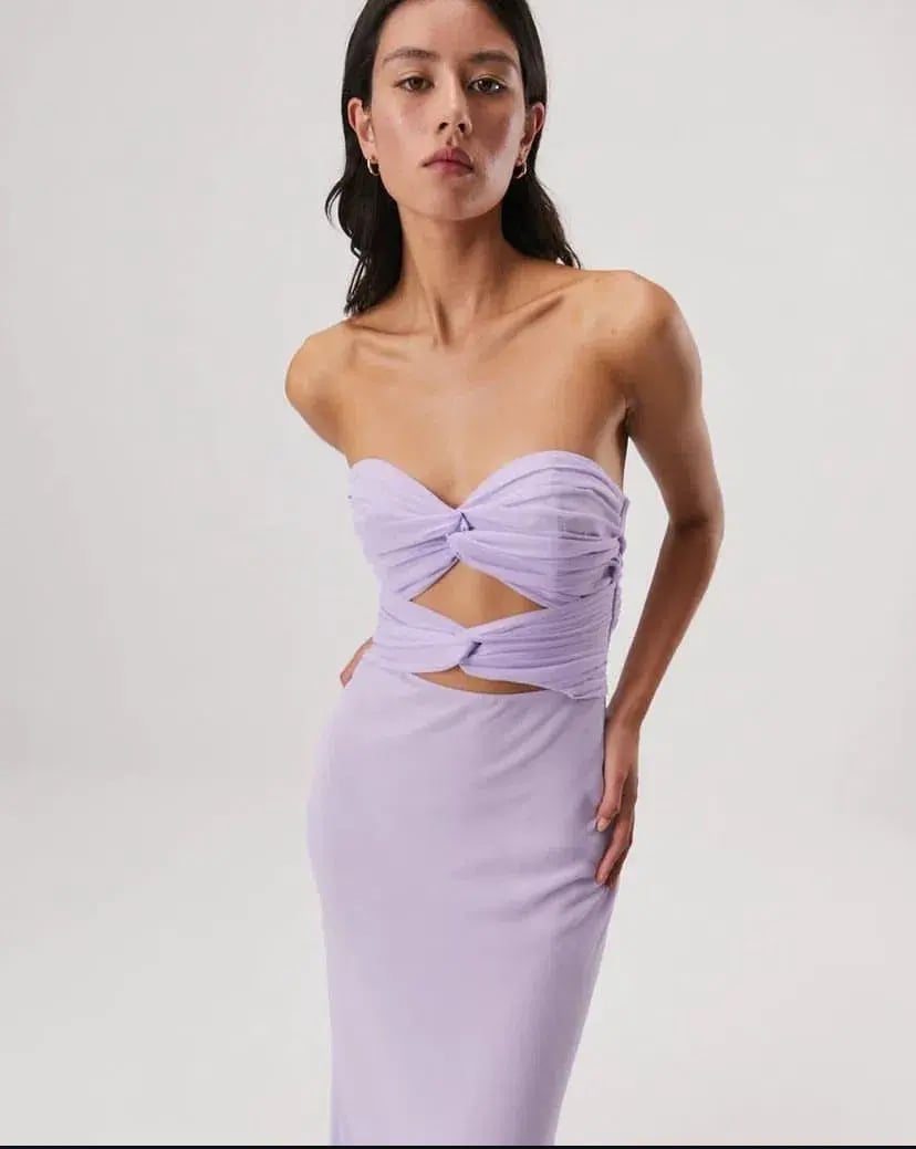 Misha Saga Maxi Dress In Violet Size 8 photo 3