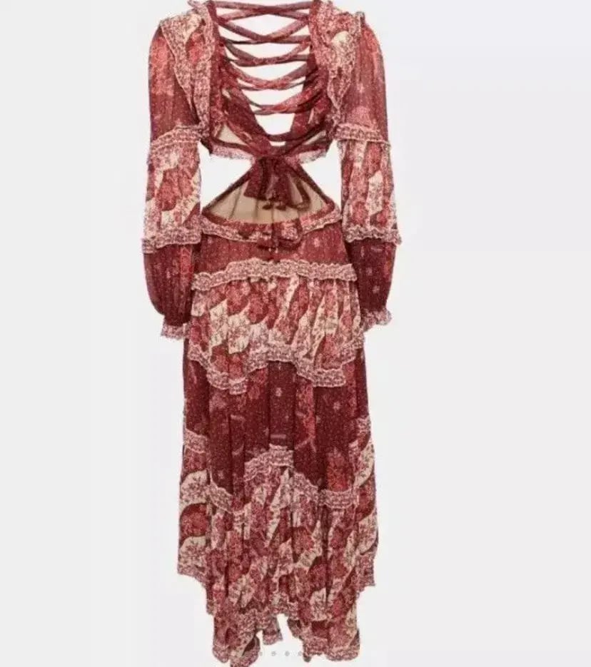 Zimmermann Eyes On Summer Maxi Dress Size AU 12 photo 6