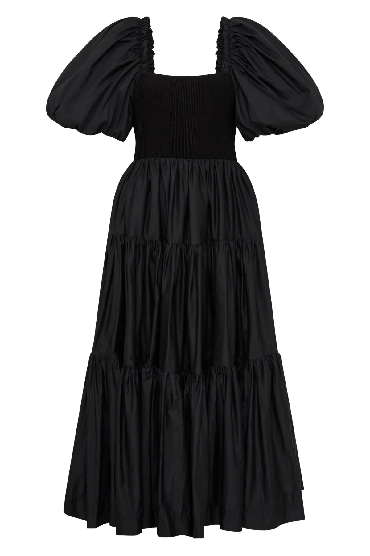 Aje Casa Puff Sleve Midi Dress Black Size 12 photo 4