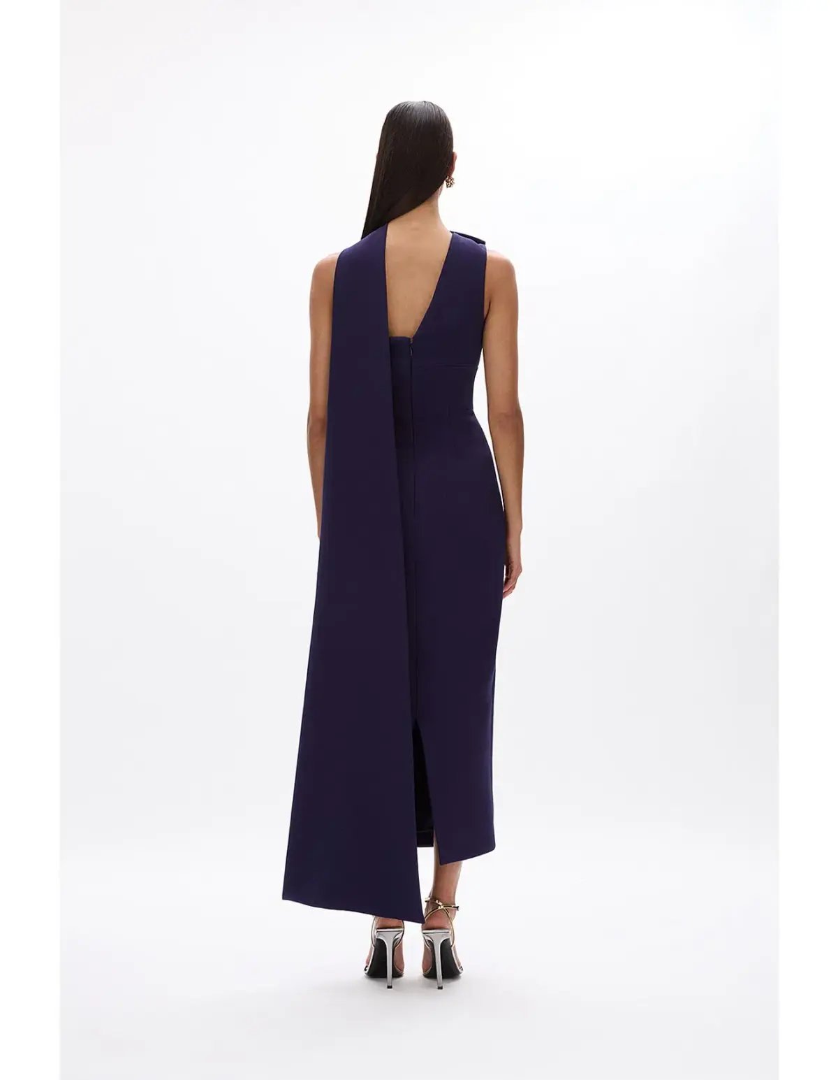 Rachel Gilbert Clara Midi Dress Dark Indigo Dark Purple Size 1 / Size AU 8 photo 7