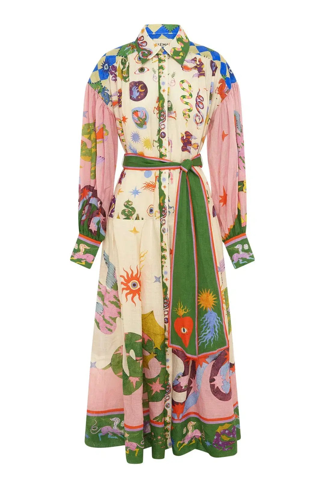 Alemais Seeker Shirtdress Midi Dress Multi Size 14 photo 5
